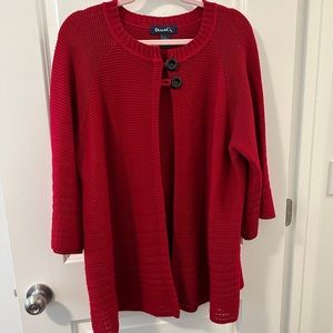3/4 sleeve cardigan sweater